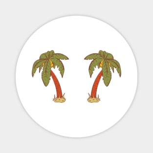 green palm trees design Magnet
